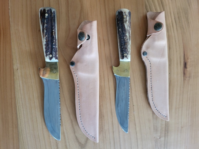 Couteau droit bois de cerf